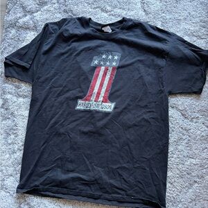 Harley-Davidson Black Tee with Patriotic Graphic